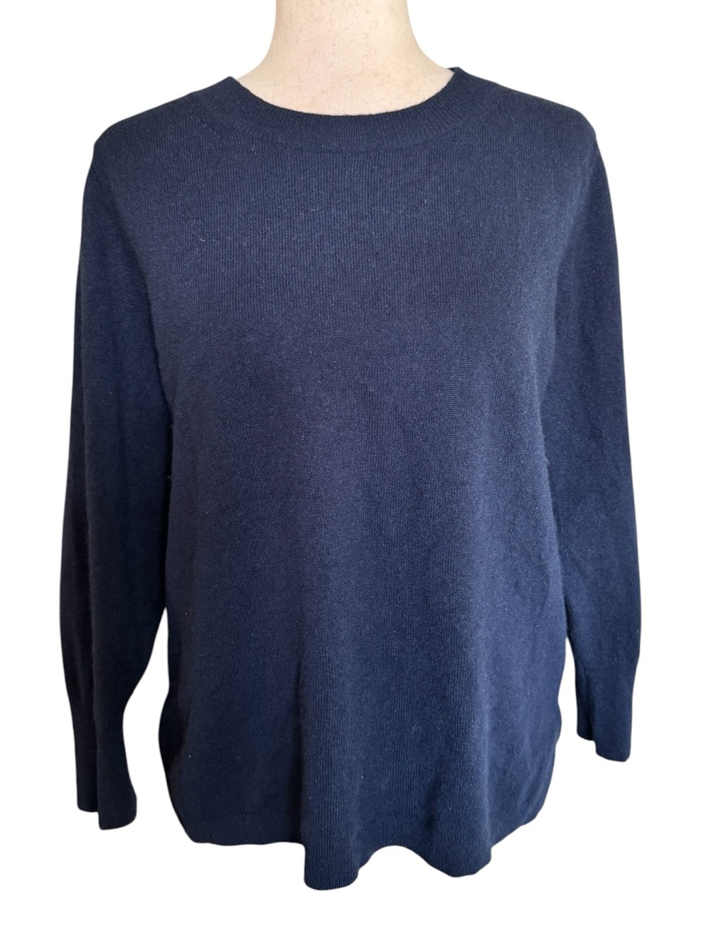 J. Crew Cashmere Navy Crewneck Sweater